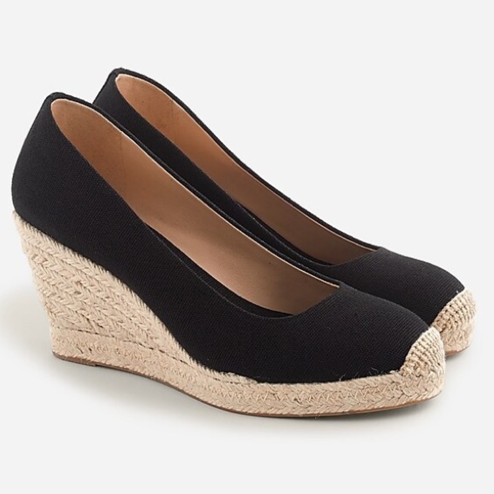 J. Crew New Seville Espadrille 3" Wedges in Black Canvas Size 9

NWT, no box